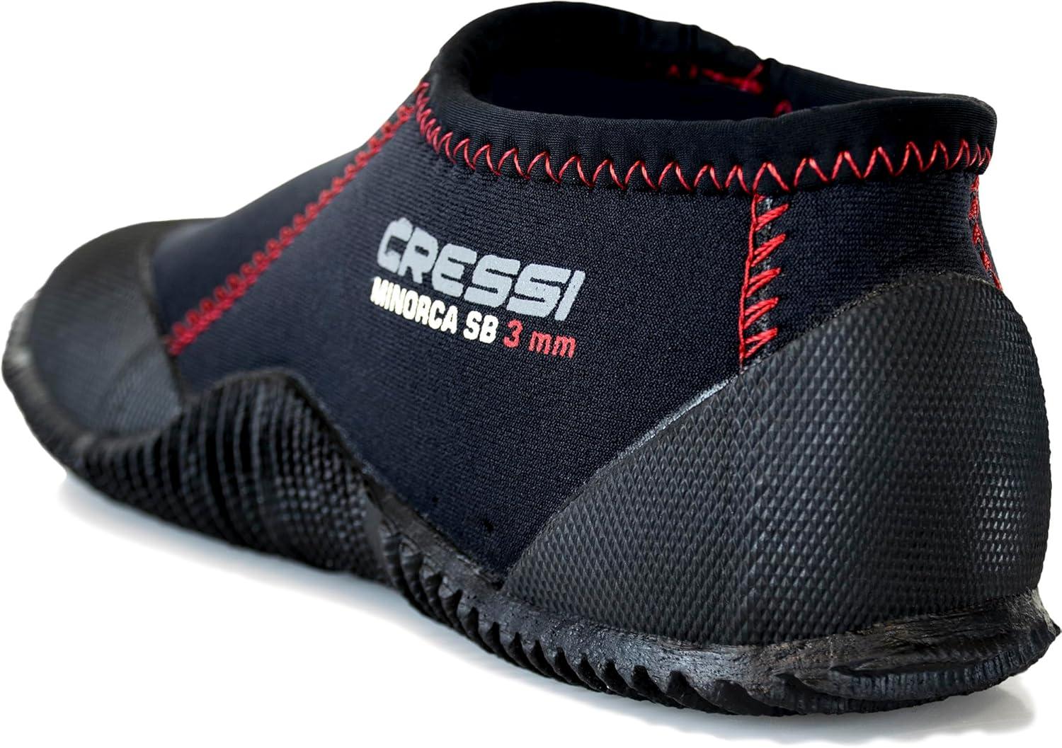 imageCressi Neoprene Adult AntiSlip Sole Boots for Water Sports Scuba Diving Snorkeling Rafting Windsurfing ItalymadeBlackRed
