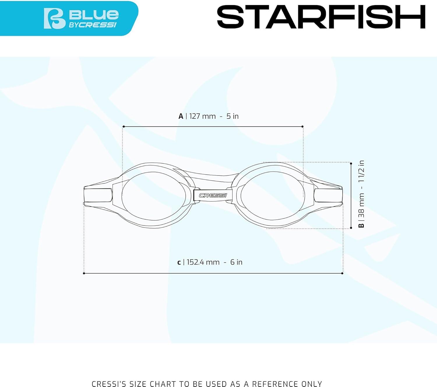 imageCressi Colorful Kids Swim Goggles for Boys and Girls 48 Years Old Dolphin 20 Starfish and Seahorse Designed in ItalyWhitePink