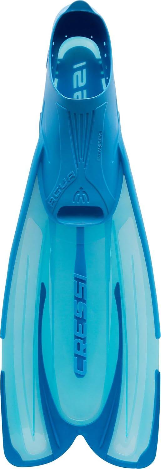 imageCressi Adult Snorkeling Fins with SelfAdjustable Comfortable Full Foot Pocket Perfect for Traveling Agua made in ItalyAquamarine