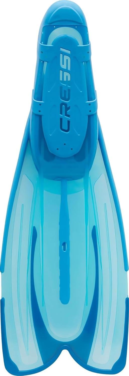 imageCressi Adult Snorkeling Fins with SelfAdjustable Comfortable Full Foot Pocket Perfect for Traveling Agua made in ItalyAquamarine