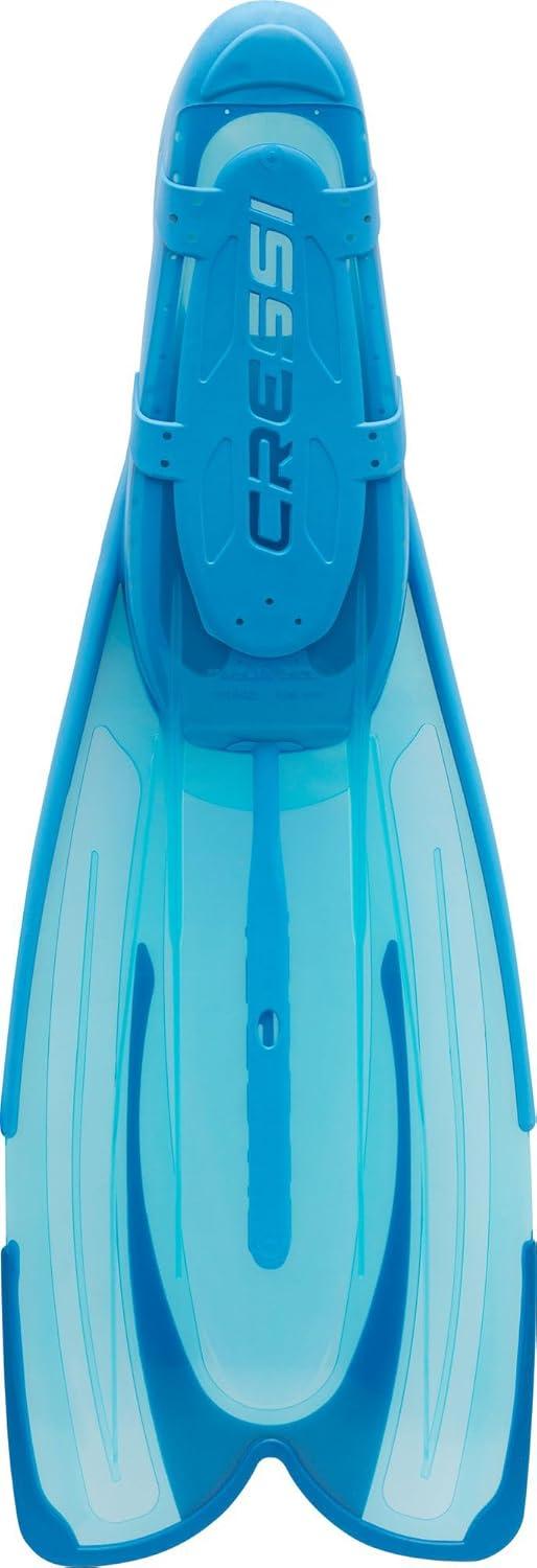 imageCressi Adult Snorkeling Fins with SelfAdjustable Comfortable Full Foot Pocket Perfect for Traveling Agua made in ItalyAquamarine