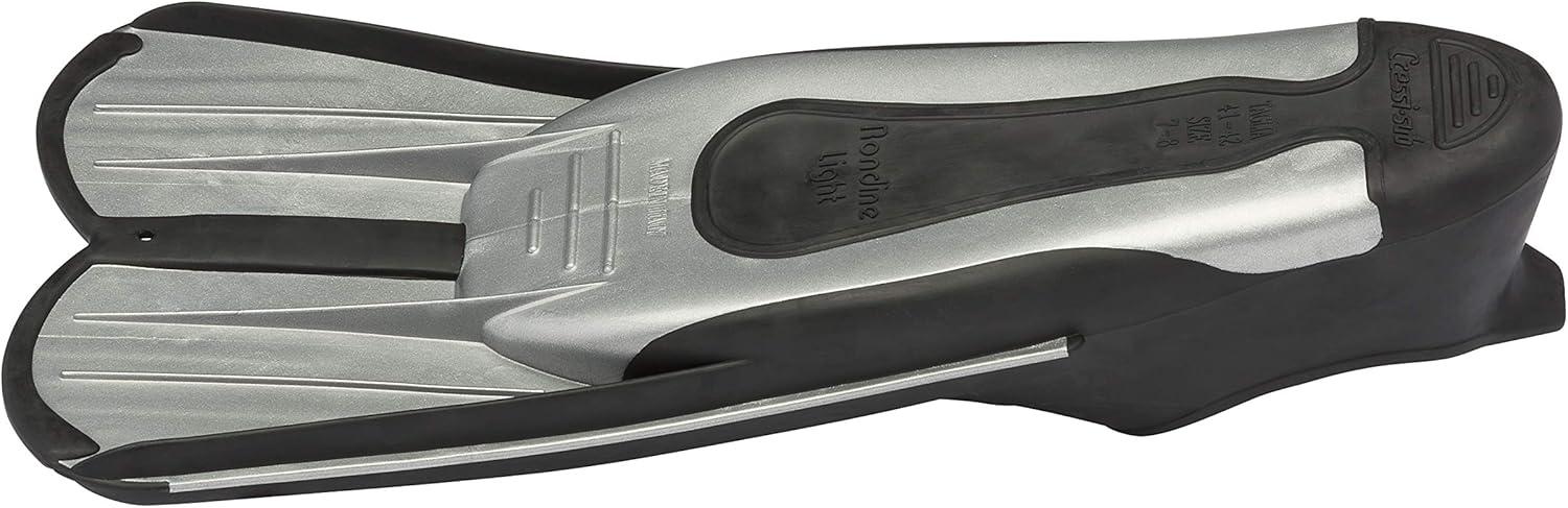 imageCressi Short Full Foot Pocket Fins for Swimming or Training in the Pool and in the Sea Light made in ItalySilver