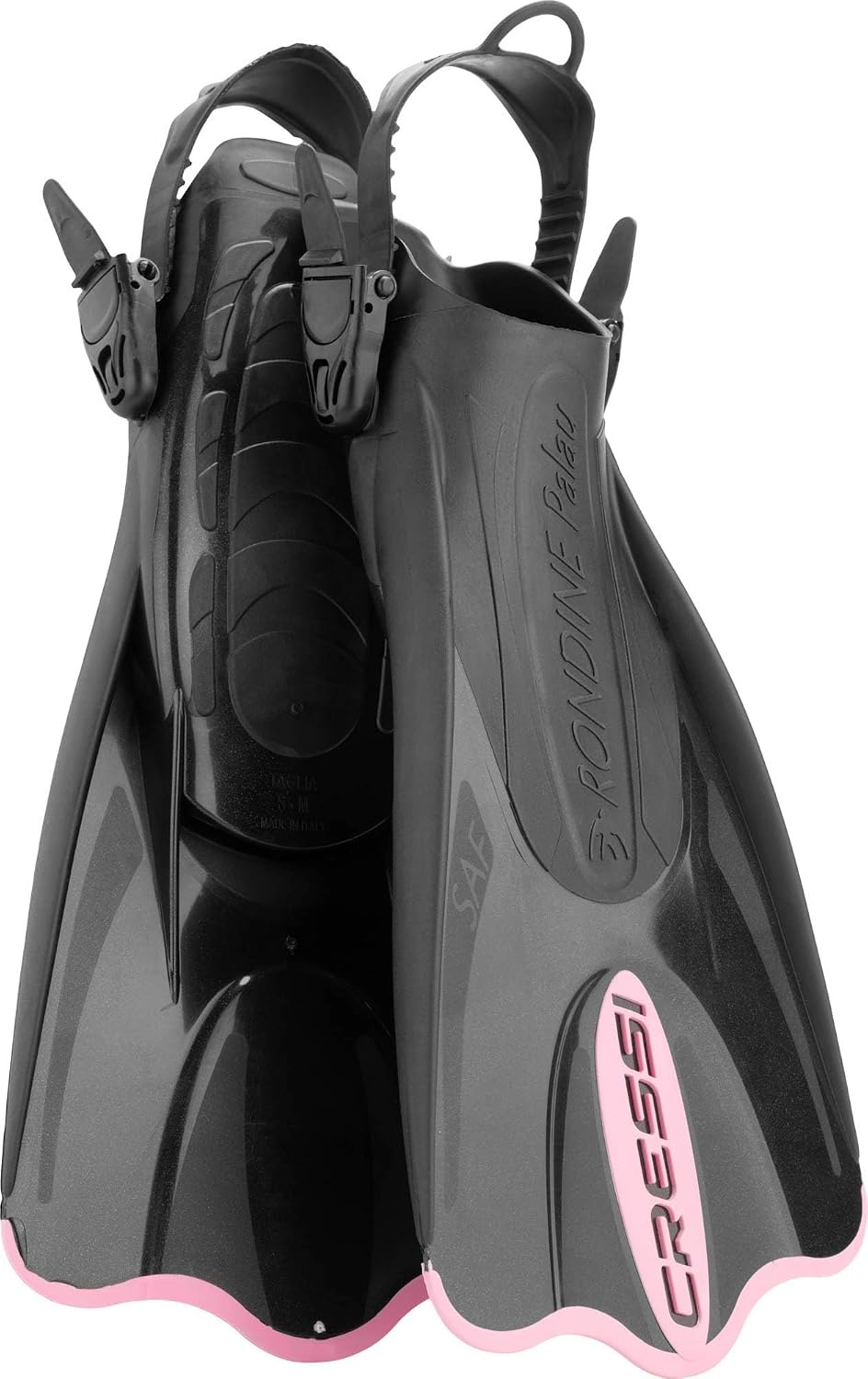 image:imageCressi Palau SAF Short Open Heel Fins Snorkel Fins Quick Release Pull TabBlackPink