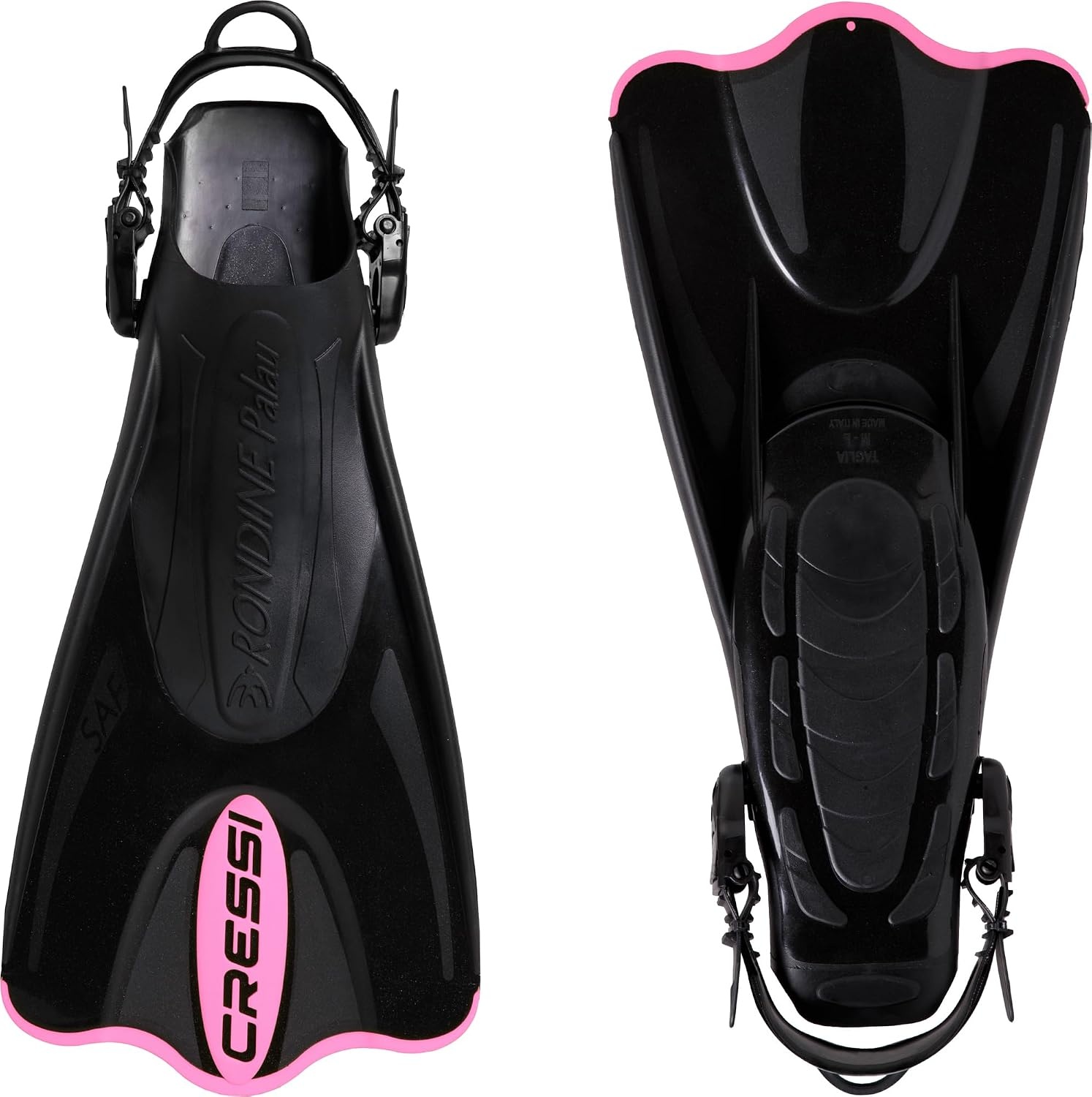 image:imageCressi Palau SAF Short Open Heel Fins Snorkel Fins Quick Release Pull TabBlackPink