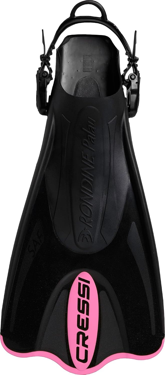 image:imageCressi Palau SAF Short Open Heel Fins Snorkel Fins Quick Release Pull TabBlackPink