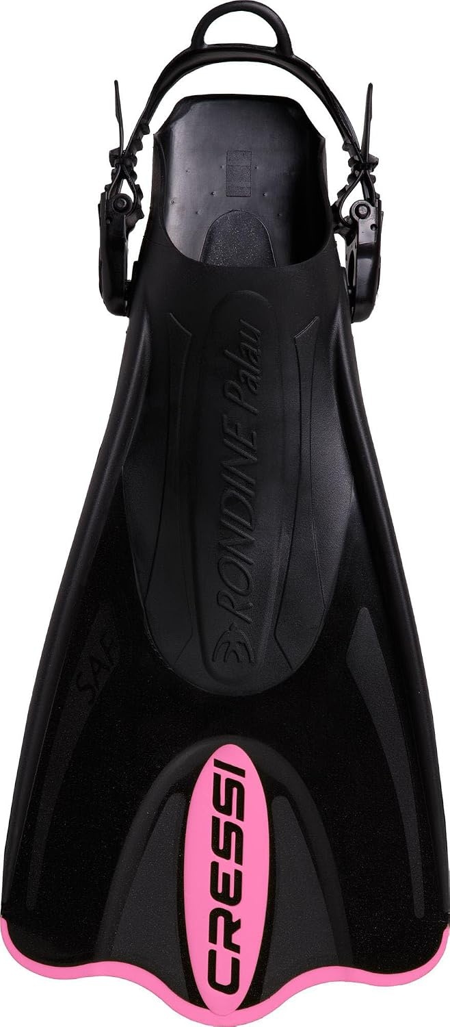 image:imageCressi Palau SAF Short Open Heel Fins Snorkel Fins Quick Release Pull TabBlackPink