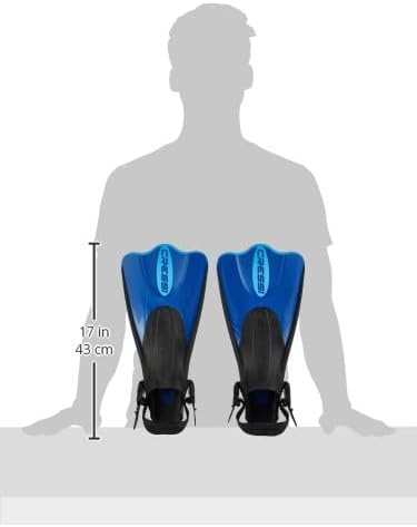 image:imageCressi Palau SAF Short Open Heel Fins Snorkel Fins Quick Release Pull TabBlue