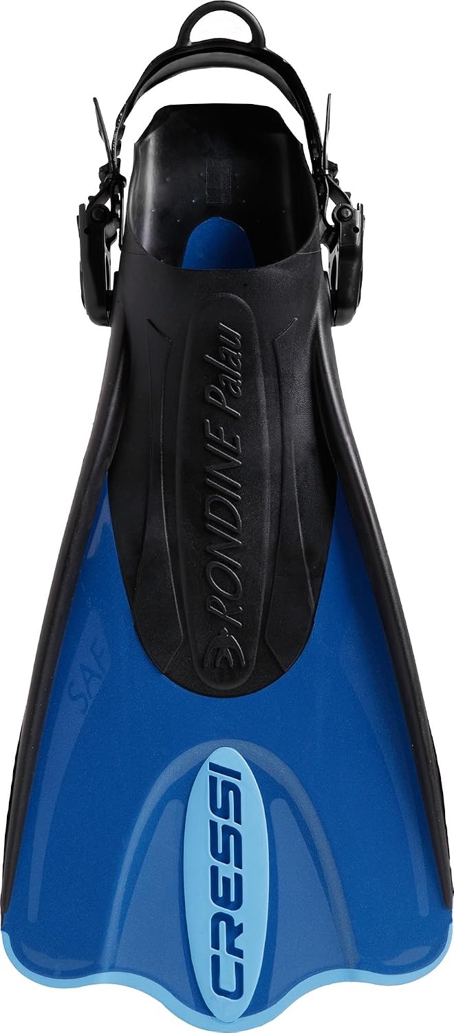 image:imageCressi Palau SAF Short Open Heel Fins Snorkel Fins Quick Release Pull TabBlueAzure
