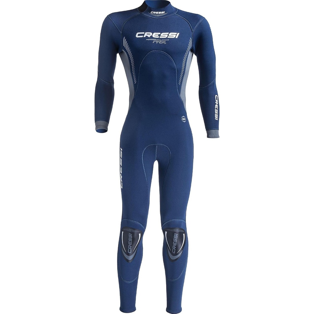 image:imageCressi Mens Full Wetsuit BackZip for Scuba Diving amp Water Activities Fast 3mm Designed in ItalyBlueGrey