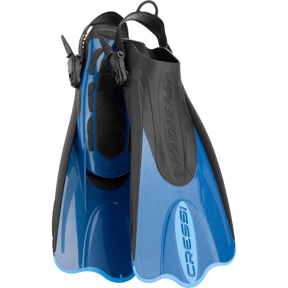image:imageCressi Palau SAF Short Open Heel Fins Snorkel Fins Quick Release Pull TabBlue