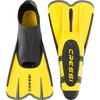 Cressi Adult Short Light Swim Fins with Self-Adjustable Comfortable Full Foot Pocket – Perfect for Traveling – Agua Short: Made in Italy(Yellow/Black [D])