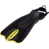 Cressi Palau SAF Short Open Heel Fins, Snorkel Fins, Quick Release Pull Tab(Black/Yellow)
