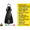 Cressi Palau SAF Short Open Heel Fins, Snorkel Fins, Quick Release Pull Tab(White/Black)