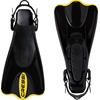 Cressi Palau SAF Short Open Heel Fins, Snorkel Fins, Quick Release Pull Tab(Yellow)