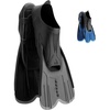 Cressi Adult Short Light Swim Fins with Self-Adjustable Comfortable Full Foot Pocket – Perfect for Traveling – Agua Short: Made in Italy(Black/Silver [D])