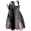 Cressi Palau SAF Short Open Heel Fins, Snorkel Fins, Quick Release Pull Tab(black)
