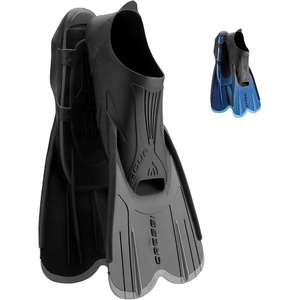 Cressi Adult Short Light Swim Fins with Self-Adjustable Comfortable Full Foot Pocket – Perfect for Traveling – Agua Short: Made in Italy(Black/Silver [D])