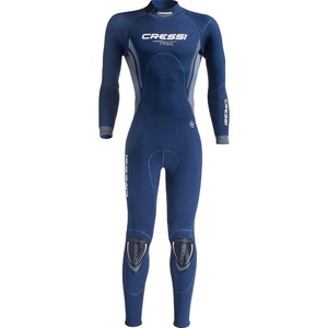Cressi Men’s Full Wetsuit Back-Zip for Scuba Diving & Water Activities – Fast 3mm: Designed in Italy(Blue/Grey)