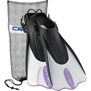 CRESSI Palau SAF + Net Bag, White/Lilac, XS/S