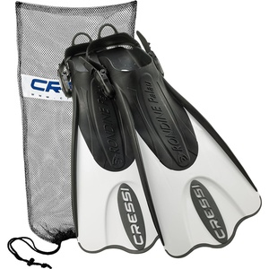 Cressi Palau SAF + Net Bag, White/Black, M/L