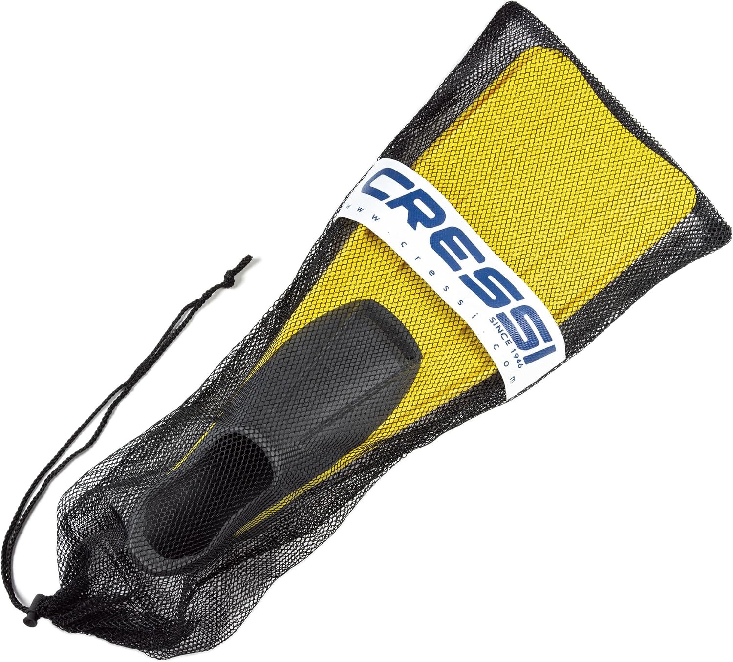 image:imageCressi Clio Full Foot Pocket Fins Yellow 3738 with Net Bag