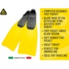 Cressi Clio Full Foot Pocket Fins, Yellow, 37/38 with Net Bag