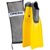 Cressi Clio Full Foot Pocket Fins, Yellow, 37/38 with Net Bag